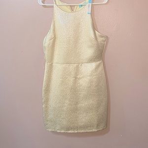 L Glitter white dress